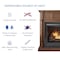 Duluth Forge Full Size Dual Fuel Ventless Gas Fireplace With Mantel - 32,000 FDI32R-M-WN - alternate 3